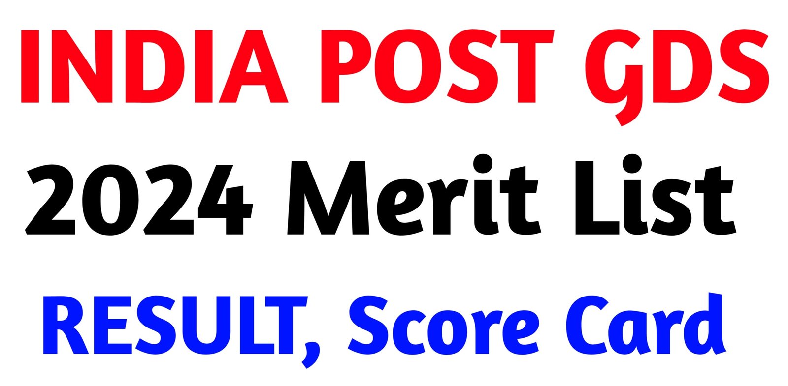 India Post Gds Results: GDS Merit List 2024